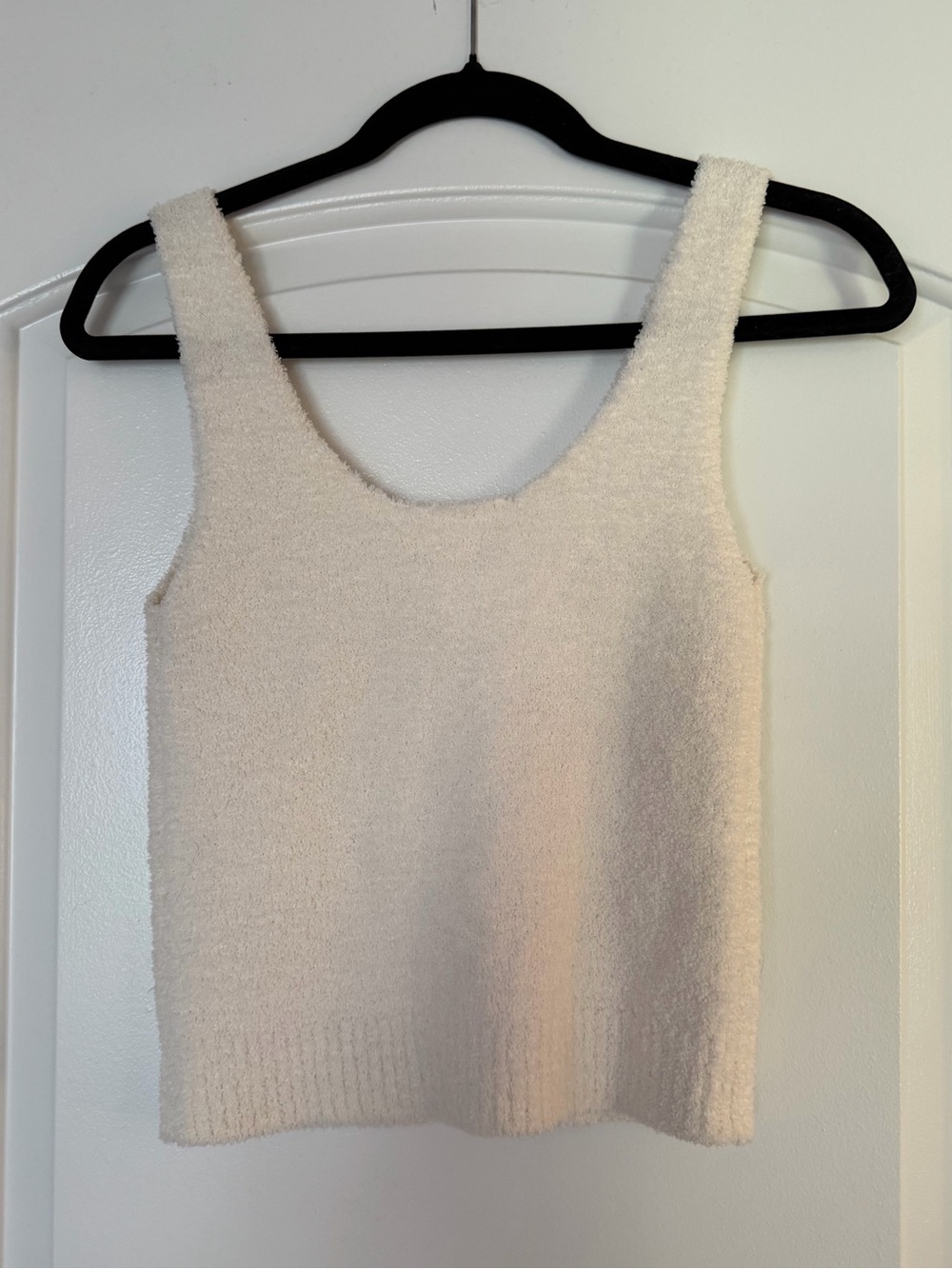 aerie Cream Soft Sleeveless Scoop Neck Knit Tank